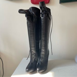 Giuseppe Zanotti black slightly over the knee high boots, real leather!